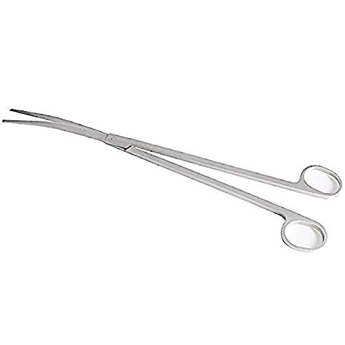 ONST Curved Scissors Long Aquatic Tools Feeding Tongs Aquarium Tank for Fish Tank Aquatic Plants Long Substrate Scissor Stainless Steel