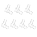 Quickun 1/4" Hose Barb 90 Degree Elbow L Fitting, Plastic 2 Way Equal Barbed Joint Splicer Mender Union Adapter Hose Fitting (Pack of 7) - size: 1/4" (7Pcs)