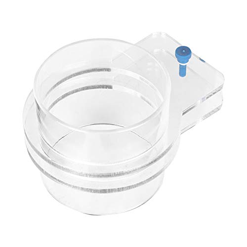 Transparent Acrylic Adjustable Fish Feeding Ring, Aquarium Fish Feeder for Freshwater and Saltwater Tanks, Durable Floating Feeding Circle with Rustproof Screws for Precise Food (50mm) - size: 50mm