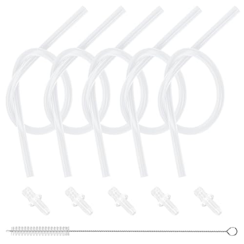 Milk Tube Hose Set with Jura Milk Pipe HP3 Connectors and Hose Brush for Jura Coffee Machines, Coffee Pipe Fit for Jura GIGA 6 10 W10 X5 S8 E8 Z10 Z8 Z7 Z5 Z6 Z8 Z9 J6 J8 J9 S80 WE8 C9, Silicon Tube