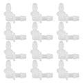 12Pcs Premium Plastic Hose Barb Fittings Elbow Connector Right Angle Barbed Splicer Adapter for Aquarium Lab Tubing Durable PP Material (5.6mm) - size: 5.6mm