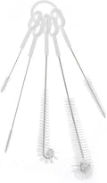 5-Pack Straw & Bottle Cleaning Brushes, Long Handle Nylon Brush Set for Water Bottles, Tumblers, Sippy Cups & Drinking Tubes