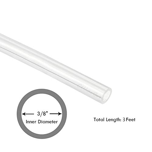 3/8" ID Silicon Tubing, JoyTube Food Grade Silicon Tubing 3/8" ID x 1/2" OD 3 Feet High Temp Pure Silicone Hose Tube for Home Brewing Winemaking - size: 3/8" ID x 1/2" OD, style: 3 Feet
