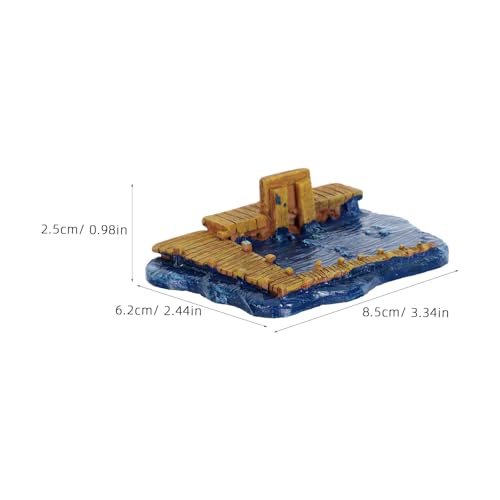 Miniature Pier for Sandbox Therapy - Fish Tank Dock Decor Desktop Dock Ornament Mini Pier Landscape Accessory for Diorama Scenery Dollhouse Fairy Garden Decor
