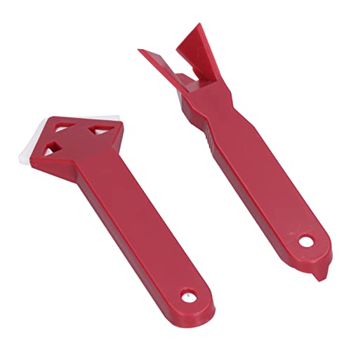 2-Pack Silicone Window Scraper Glass Glue Remover Angle Sealant Tool for Kitchen Bathroom Multi-Surface Cleaning