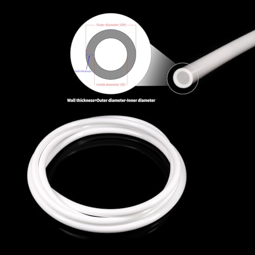 Silicone Tubes,9.84Ft 1/4" ID×5/16" OD (6mm×8mm) White Food Grade Silicone tubing,For Food Grade Soft Milk Beer Drink,Home Brewing Wine making, Engine,Fish Tank Air Pump - color: White, size: 6mm×8mm