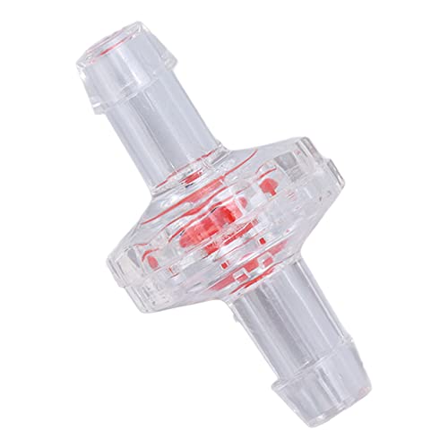 10Pcs One Way Check Valve PP Plastic Transparent Check Valve Garden Irrigation Hose Non Return Valve Aquarium Tank Air Pump One Way Valve Pagoda Joint (7mm transparent)