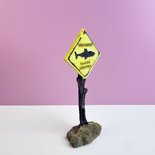 Fish Tank Decorations, Aquarium Decorations, Fish Tank Decorations, Technology Decorations, Shark Logo Decorations, Shark Patterns (1, Yellow) - color: Yellow