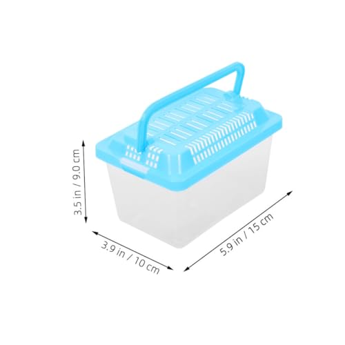 Small Aquarium Carrier Portable Fish Tank Turtle Habitat for Travel Lightweight Reptile Transport Box for Hamsters Outdoor Adventures