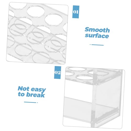PRETYZOOM 6holes Test Tube Holder Organizer Slot Acrylic Rack for Tubes Lightweight and Portable Storage for Lab Use Secure and Sturdy Design to Prevent Spills