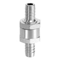 uxcell 10mm (3/8") Fuel Check Valve, Non-Return One Way Check Valve, Aluminum Alloy Control Accessories for Petrol, Diesel, Gas, Oil, Air, Water, Silver