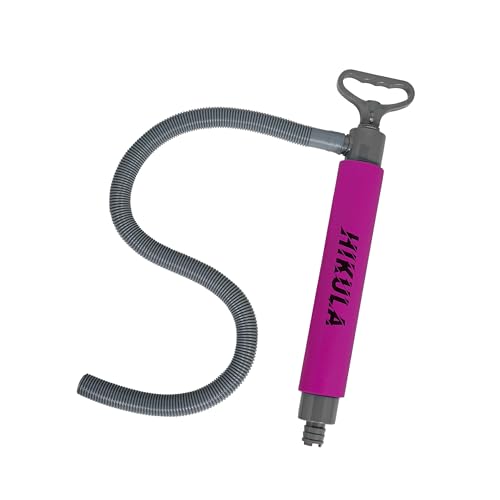 Manual Bilge Pump for Boats Kayak Canoe - Portable Siphon Pump, Kayak Bailer with Reversible Hose,Rose,19.3 Inch - color: Rose Red, size: Large