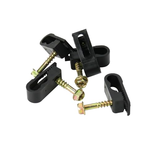 Skywalker Dual Cable Flexible Screw Clips (Pack of 100 / Black)