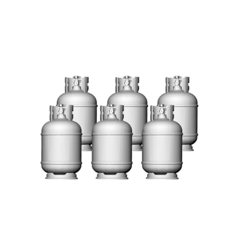 MRY-SFW XJT87047 1/87 HO Scale Miniature Factory Building Military Car Railroad Track Accessory Props Diorama Scenery Propane Gas Tank for Model Railroads Display Prop