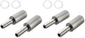 (2 Set) FERRODAY 0.5 Micron Diffusion Stone Stainless Steel Aeration Stone Carbonating Stone with 1/4" Barb for Homebrew Wine Beer Soda Air Stone 0.5 Micron + 20 Inch Silicone Hose (Pack of 2) - size: 2 count in 2 package