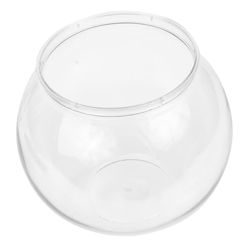 DOITOOL Round Fish Bowl for Betta Fish 3 Gallon Inexpensive Plastic Tank Portable Desktop Aquarium for Home Office