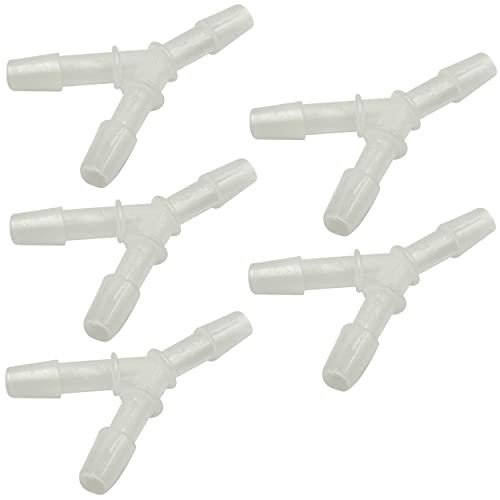 ResOne Oxygen Tubing Y‑Connector, 5‑Pack – Standard 6mm Barbed O2 Hose Splitter for Oxygen Tubing Lines, Leak‑Resistant, Easy‑Attach Y Coupler - size: 5pk