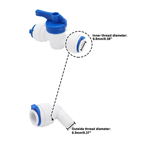3/8inch Tube Float Ball Valve Water Level Control, Adjustable Plastic Water Purifiers Float Valve Kit for Tank Aquariums Aquaculture (Side Install) - style: Side Install