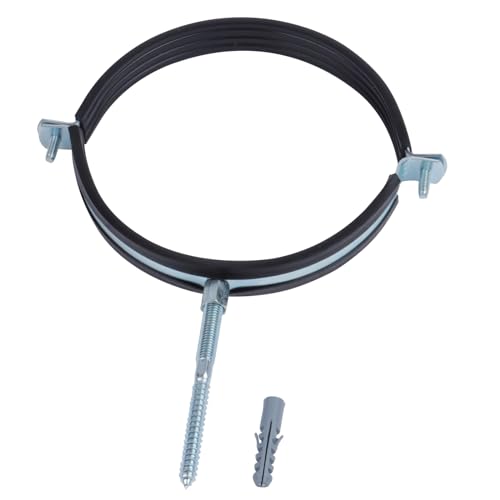 2 PCS Split Ring Pipe Hanger, Heavy Duty Adjustable Pipe Bracket Clamp with Screw & Expansion Tube, Wall Ceiling Mount Galvanized Iron Pipe Strap Supports for Pipe OD 8.5-8.7 Inch(215-220mm) - size: Fit For Pipe OD 8.5-8.7 inch (215-220mm)