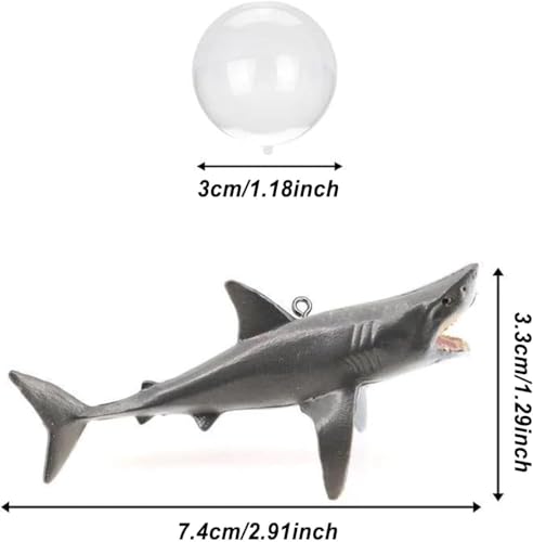 Floating Shark Ornament - Adjustable Aquarium Shark Animal Decor | Aquarium Floating Shark Ornaments Thematic Ornaments Suitable for Aquarium All Kinds of Fish Tank and Home Aquarium Accessories
