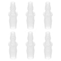 PATIKIL Hose Barb Reducer, 6 Pcs 3/8" to 1/4" Hose ID Connectors Joint Plastic Pipe Fitting Splicer Mender Union Adapter for Air Water Fuel Gas Aquarium, White - size: 3/8" to 1/4"