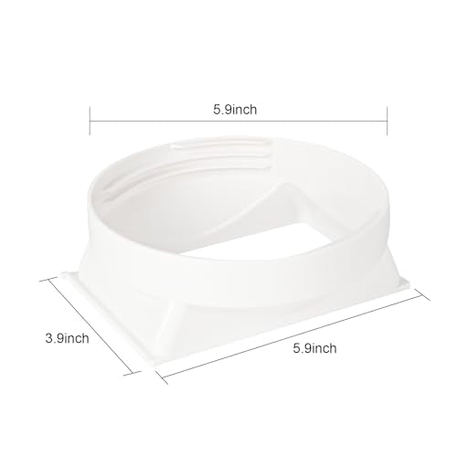 Portable AC Exhaust Hose Coupler 5.9 inch Air Conditioner Unit Vent Tube Connector Portable Air Conditioning Interface Adapter Accessories Parts (AA04) - style: AA04