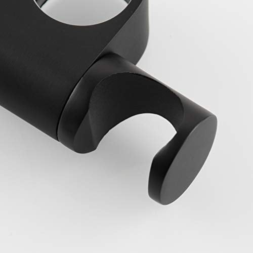 Tecmolog Hand Held Shower Head Holder Stainless Steel Height/Angle Adjustable 25 mm Shower Slide Bar Bracket Holder Black, ST35B - color: Black