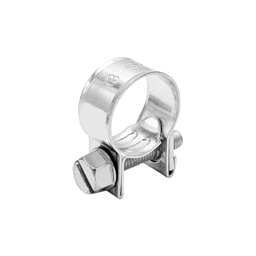 5/16" Mini Fuel Injection Hose Clamps, 20PCS Gas Line Hose Clamp, Adjustable Pipe Hose Clip Tube Clamps for Automotive,Agriculture,Plumbing, 1/2"-9/16" Dia - size: 1/2"-9/16" (13-15mm)