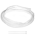M METERXITY Vinyl Tubing 16mm ID x 19mm OD 10ft Flexible Plastic Tube with 2 Hose Ties, Lightweight Hybrid PVC Hose for Water Gardening/Airline/Aquarium Tubing [Clear] - size: 16mm ID x 10ft
