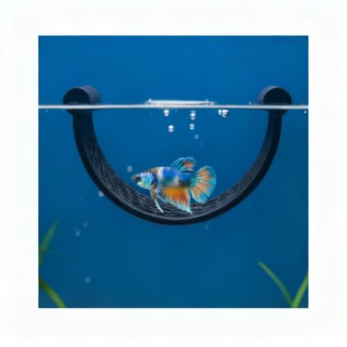 Betta Hammock Floating Decor and Resting Hideout for Betta Fish Tank Accessories Small Aquarium and Nano Tanks (Jet Black) - color: Jet Black