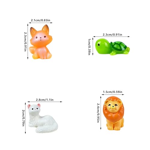 40 PCS Mini Animals Figurines for Dollhouse Garden Accessory Decoration