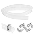 TEHAUX Silicone Tube Set Flexible PVC Hose for Home Brewing Water Oil and Air Transfer 5m Length with Clamps