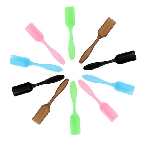 10Pcs Colorful Plastic Mini Gardening Shovel Spoons Soil Scoops, Succulent Sand Scoops/Cultivation Digging Transplanting Tools for Succulents Potted Flowers (Multicolor) - color: Multicolor
