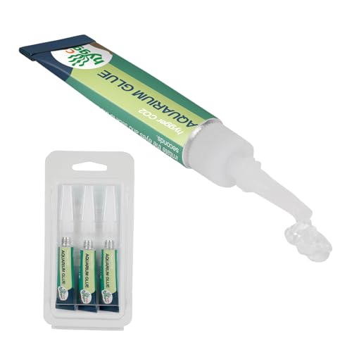 3 PCS Aquarium Glue, Clear Reef Glue for Plants, Rocks, Moss, Coral, Stone, and Wood, Suitable for Freshwater and Saltwater Aquascaping