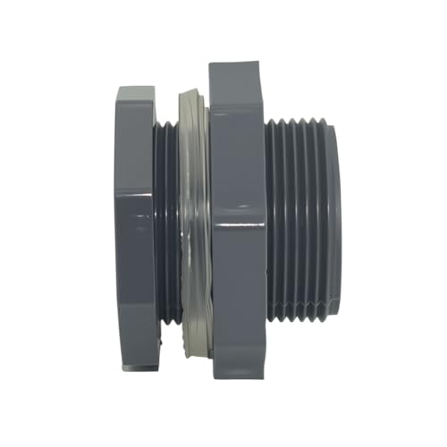 PVC DN25 Pipe Fitting Reducer, Bulkhead Fitting Water Tank Connector Plumbing NPT for Rain Barrels, Aquariums, Tubs, Pools,10pcs
