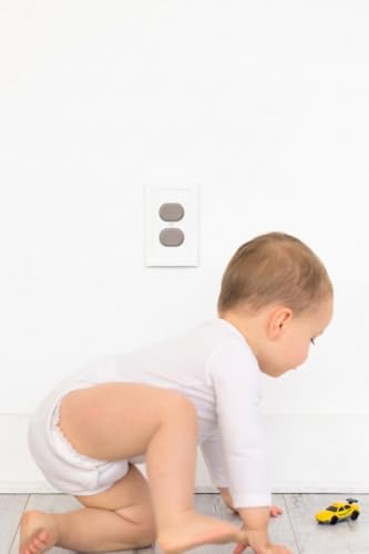 Ubbi Outlet Covers for Child Safety, Plug Protectors, Baby Proofing, Safe & Secure Electrical Plug Covers, Taupe, 24 Count - size: One Size, style: Taupe Outlet Covers