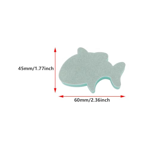 JianLing 10PCS Aquarium Glass Double Sided Cleaning Brush with Shark Design 70x40mm Home Use Magic Limescale Scrubber Algae Scraper For Cleaning Windows Mirrors Nail Buffing