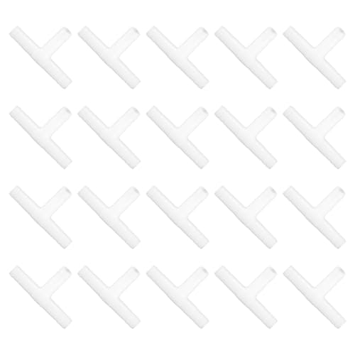 uxcell 20Pcs Aquarium Air Valve Connector, 3 Way Plastic Inline Tubing Non-return Valves for 8mm ID Airline Tubing Fish Tank Pond Air Line, White - color: White, size: 8mm