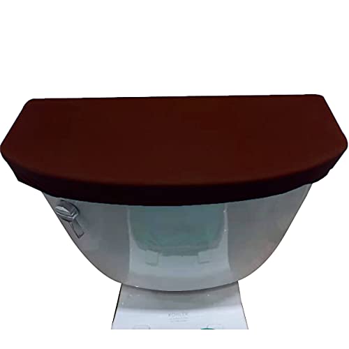 Madeals Velvet Toilet Tank Cover Soft and Absorbent, Comfortable Bathroom Toilet Tank Lid to Fit Different Sizes of Toilet Tank Coffee - color: Brown