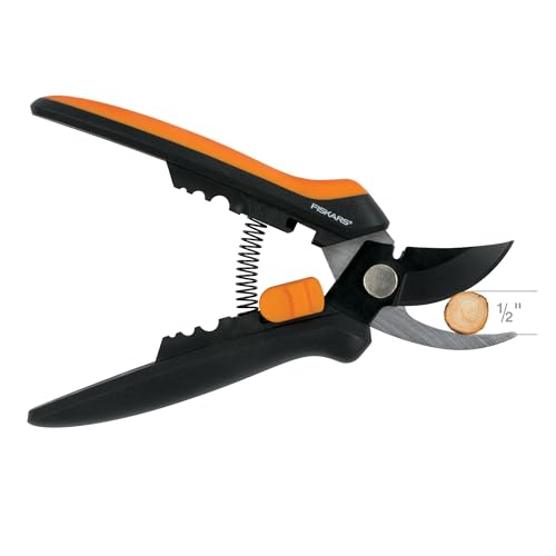 Fiskars Floral Pruning Shears - Plant Cutting Scissors/Garden Clippers For Deadheading and Working with Flowers - Black/Orange - style: Floral Pruner