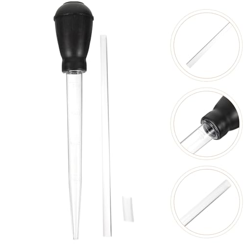 Luxshiny Aquarium Fish Tank Siphon Gravel Manual Water Sand Vacuum Tube for Household Fish Tank Cleaning and Faeces Removal, Mini Black Aquarium Sand Cleaner