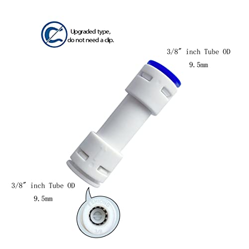 3/8" Push to Connect One Way Check Valve for Reverse Osmosis Water Filter,NSF Certified Plastic Quick Connect RO Fittings (2 pcs) - style: 3/8'' Inch，2pcs