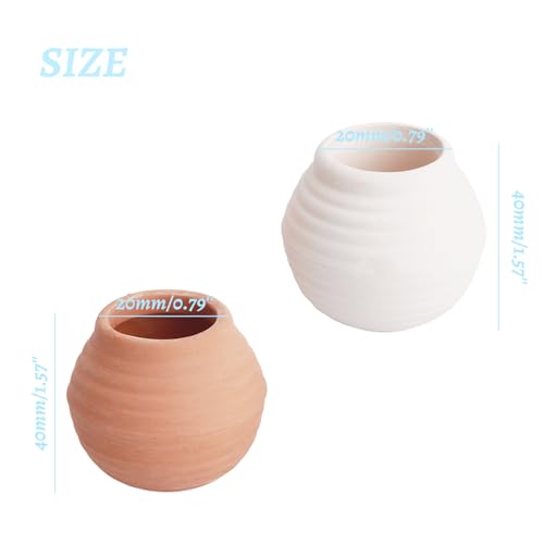 Saim Aquarium Mini Ceramic Pots Decoration Fish Tank Accessories Anti-Floating Aquarium Plant Weights Plant Holder for Fish Tank
