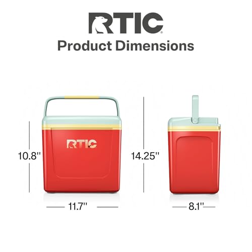 RTIC 8 QT Road Trip Personal Cooler, Small, Compact, Insulated, Portable Ice Chest Box for Food, Drink, Beverage, Beach, Camping, Picnic, Fishing, Boat, 12-Can Capacity - color: Desert Sunset