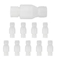 (Pack of 10) EFIELD 1 Inch PVC Inline Check Valve, Schedule 40, Solvent Connections, PVC Spring Check Valve,(PVC049-2-10PCS) - size: 1 Inch