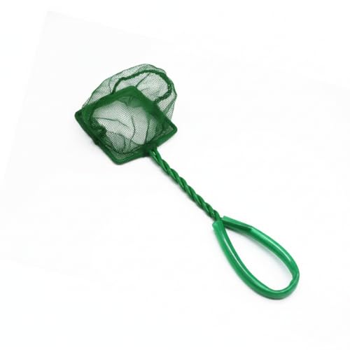 Square Frame Aquarium Fish Net with Green Mesh (1 PC) - size: 7.48 x 2.56 x 2.56"
