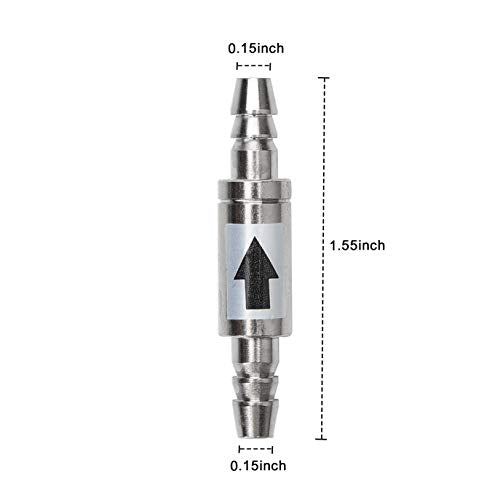CO2 Glass Aquarium Supply Accessories, CO2 Diffuser CO2 Drop Checker CO2 Bubble Counter Check Valve for Aquarium Planted Tank (Check Valve)