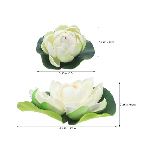 6pcs Artificial Lotus Flowers: Floating Water Lilies with Lotus Pad - Lifelike Fake Plant for Home Garden Pond Decor Outdoor Pool Fish Tank Aquarium