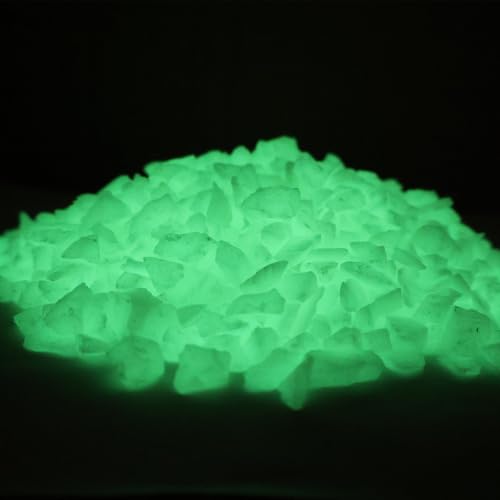 Glow in the Dark Gravel Stones,Aquarium Gravel,Aquarium Sand,Decorative Glow Gravel Rocks for Fairy Garden Fish Tank Succulents Pot Vase Filler Decor, 1 Pound (Yellow Green, 5-8mm) - color: Yellow Green, size: 5-8mm