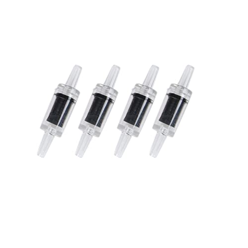 ALEGI 12 Feet Aquarium Airline Tubing Standard with 4 Air Stones and 4 Check Valves for Fish Tank Air Pump, Black